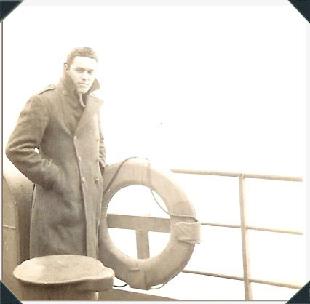 Bill Canepa coming home from Germany on the Victory Ship “Woodbridge”